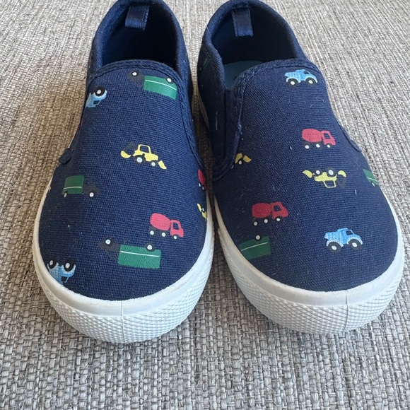 Carter's Other - Carter's Navy Slip-On Sneakers with Multicolor Car Print